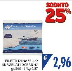 Mercatò Ocean 47 Filetti Di Nasello Surgelati offerta