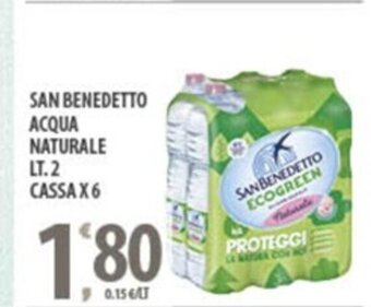 Sisa SAN BENEDETTO ACQUA NATURALE LT.2 CASSAX6 offerta
