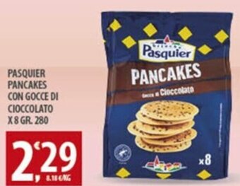 Sisa PASQUIER PANCAKES CON GOCCE DI CIOCCOLATO X8 GR. 280 offerta