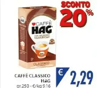 Mercatò Hag Caffè Classico 250 G(ml) offerta