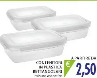 Contenitore In Plastica Rettangolari