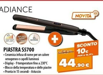 Expert Remington S5700 Piastra Per Capelli Caldo Nero, Rame 3 M offerta