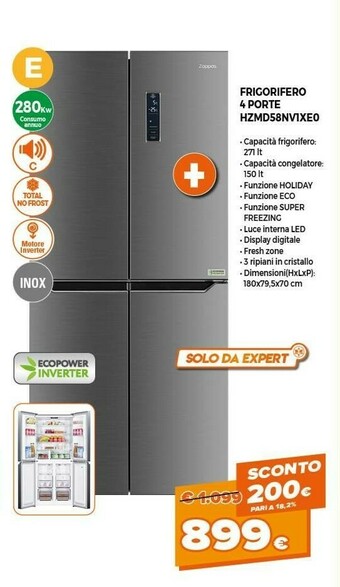 Expert Zoppas Frigorifero 4 Porte HZMD58NV1XE0 offerta