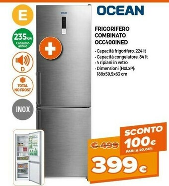Expert Ocean Frigorifero Combinato OCC400INED offerta