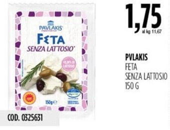 Carico Cash & Carry PVLAKIS FETA SENZA LATTOSIO 150 G offerta