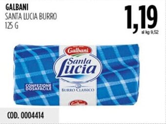 Carico Cash & Carry GALBANI SANTA LUCIA BURRO 125 G offerta
