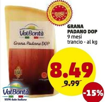 PENNY Valbontà Grana Padano DOP offerta