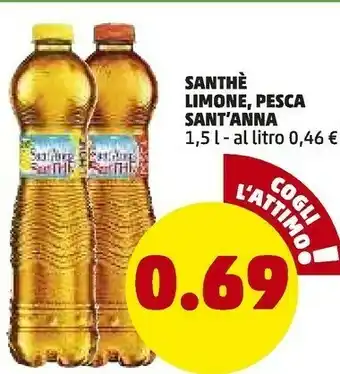 PENNY Sant'anna SanThè Al Limone 1500 G(ml) offerta
