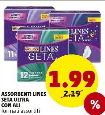 PENNY Lines Assorbenti Seta Ultra Con Ali offerta