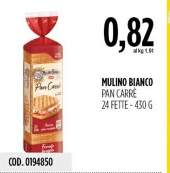 Carico Cash & Carry MULINO BIANCO PAN CARRE 24 FETTE - 430 G offerta