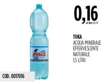 Carico Cash & Carry TOKA ACQUA MINERALE EFFERVESCENTE NATURALE 1,5 LITRI offerta