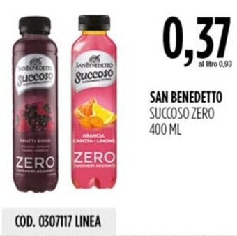 Carico Cash & Carry SAN BENEDETTO SUCCOSO ZERO 400 ML offerta