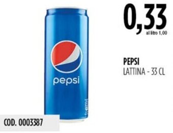 Carico Cash & Carry PEPSI LATTINA-33 CL offerta