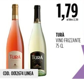 Carico Cash & Carry TURÀ VINO FRIZZANTE 75 CL offerta