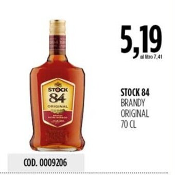 Carico Cash & Carry STOCK 84 BRANDY ORIGINAL 70 CL offerta