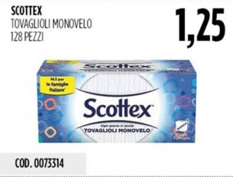 Carico Cash & Carry SCOTTEX TOVAGLIOLI MONOVELO 128 PEZZI offerta