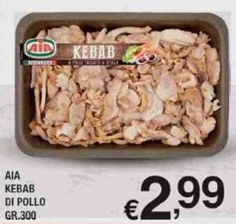Orizzonte Supermercati AIA KEBAB DI POLLO GR.300 offerta
