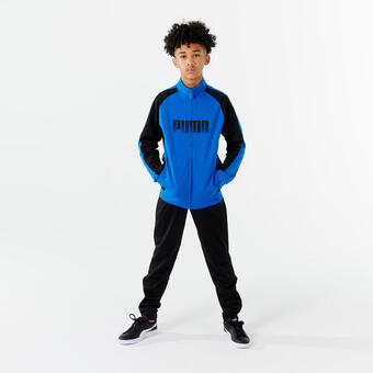 Decathlon Tuta ginnastica bambino puma poliestere traspirante azzurro-nero offerta