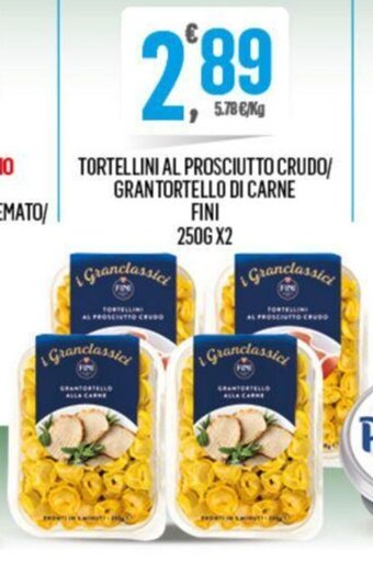 Despar TORTELLINI AL PROSCIUTTO CRUDO/ GRANTORTELLO DI CARNE FINI 250G X2 offerta