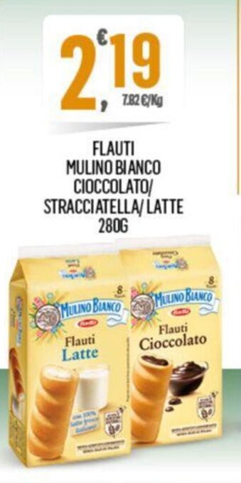 Despar FLAUTI MULINO BIANCO CIOCCOLATO/ STRACCIATELLA/LATTE 280G offerta