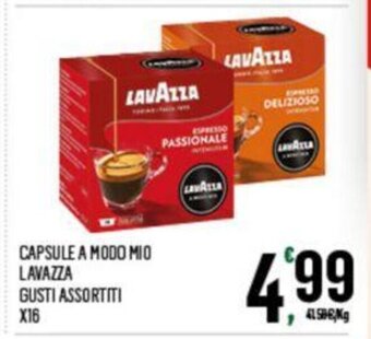 Despar CAPSULE A MODO MIO LAVAZZA GUSTI ASSORTITI X16 offerta