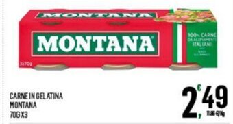 Despar CARNE IN GELATINA MONTANA 70G X3 offerta