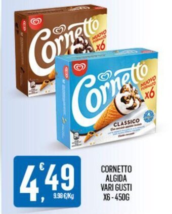 Despar CORNETTO ALGIDA VARI GUSTI X6-450G offerta
