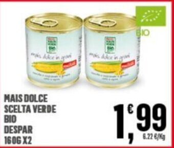 Despar MAIS DOLCE SCELTA VERDE BIO DESPAR 160GX2 offerta