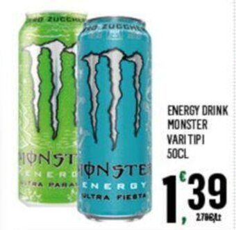Despar ENERGY DRINK MONSTER VARI TIPI 50CL offerta