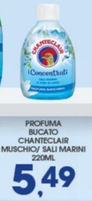 Eurospar PROFUMA BUCATO CHANTECLAIR MUSCHIO/ SALI MARINI 220ML offerta