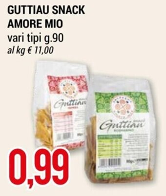 Hardis GUTTIAU SNACK AMORE MIO vari tipi g.90 al kg offerta