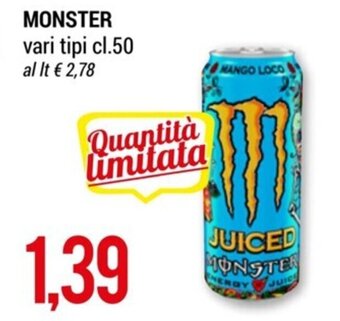 MONSTER vari tipi cl.50