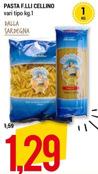 Hardis PASTA F.LLI CELLINO vari tipo kg.1 offerta