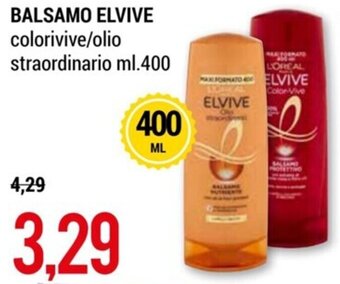 Hardis BALSAMO ELVIVE colorivive/olio straordinario ml.400 offerta