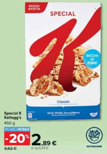 Carrefour Market Special K Kellogg's 450 g offerta