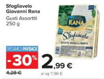 Carrefour Market Sfogliavelo Giovanni Rana Gusti Assortiti 250 g offerta