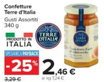 Carrefour Market Confetture Terre d'Italia Gusti Assortiti 340 g offerta