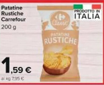 Carrefour Market Patatine Rustiche Carrefour 200 g offerta