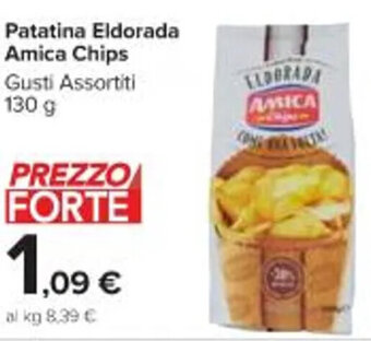 Carrefour Market Patatina Eldorada Amica Chips Gusti Assortiti 130 g offerta