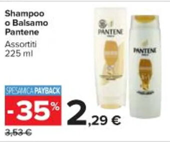Carrefour Market Shampoo o Balsamo Pantene Assortiti 225 ml offerta