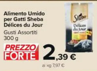 Carrefour Market Alimento Umido per Gatti Sheba Délices du Jour Gusti Assortiti 300 g offerta