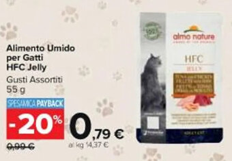 Carrefour Market Alimento Umido per Gatti HFC Jelly Gusti Assortiti 55 g offerta