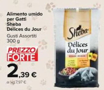 Carrefour Market Alimento umido per Gatti Sheba Délices du Jour Gusti Assortiti 300 g offerta