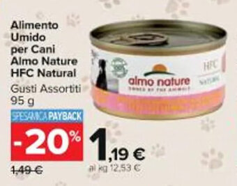 Carrefour Market Alimento Umido per Cani Almo Nature HFC Natural Gusti Assortiti 95 g offerta