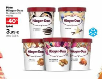 Carrefour Market Pinte Häagen-Dazs Gusti Assortiti 400 g offerta