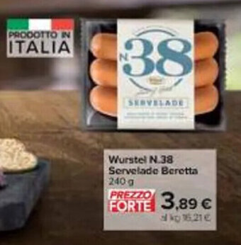 Carrefour Market Wurstel N.38 Servelade Beretta 240 g offerta