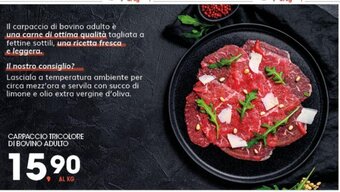 Eurospar CARPACCIO TRICOLORE DI BOVINO ADULTO offerta