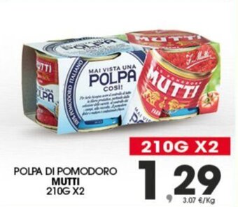 Eurospar POLPA DI POMODORO MUTTI 210G X2 offerta