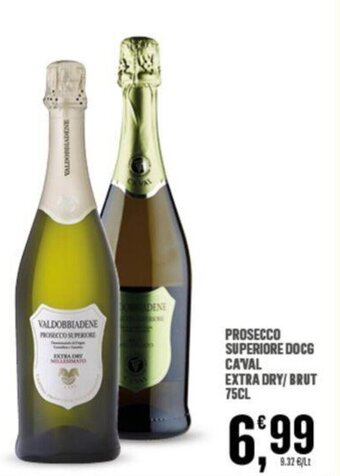 Eurospar PROSECCO SUPERIORE DOCG CAVAL EXTRA DRY/BRUT 75CL offerta