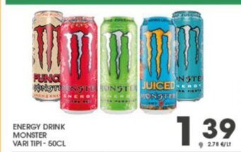 ENERGY DRINK MONSTER VARI TIPI-50CL